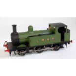 Kit/scratch built finescale 2 rail green 0-6-0 tank loco with LNER on one side and British