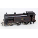 Bassett-Lowke clockwork BR black lined red 0-6-0 tank loco No. 41611, a few small scratches to