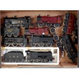 A large tray containing 6x Lima 0-6-0 locos, some converted to tank locos in various liveries