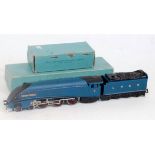 Hornby Dublo EDL1 3-rail Sir Nigeal Gresley Loco, No.7, red square corner nameplates, horseshoe