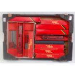 Large tray of Triang and Hornby coaches; R119 operating mail coach set - lineside net is broken (