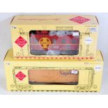 2x Aristocraft Trains G scale American Santa Fe orange Reefer car for Santa Fe Super Chief with a