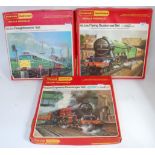 Three Triang railway set, RS508 Flying Scotsman (G-BG) missing track, with RS609 LMS Express