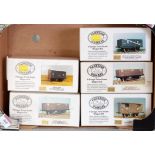 Five Parkside Dundas NE wagon kits including 12 ton goods van, standard cattle truck, 2x loco coal