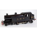 Possibly Leeds black LMS 4-4-2 12v DC tank loco No. 201, extensive touching-in (F)
