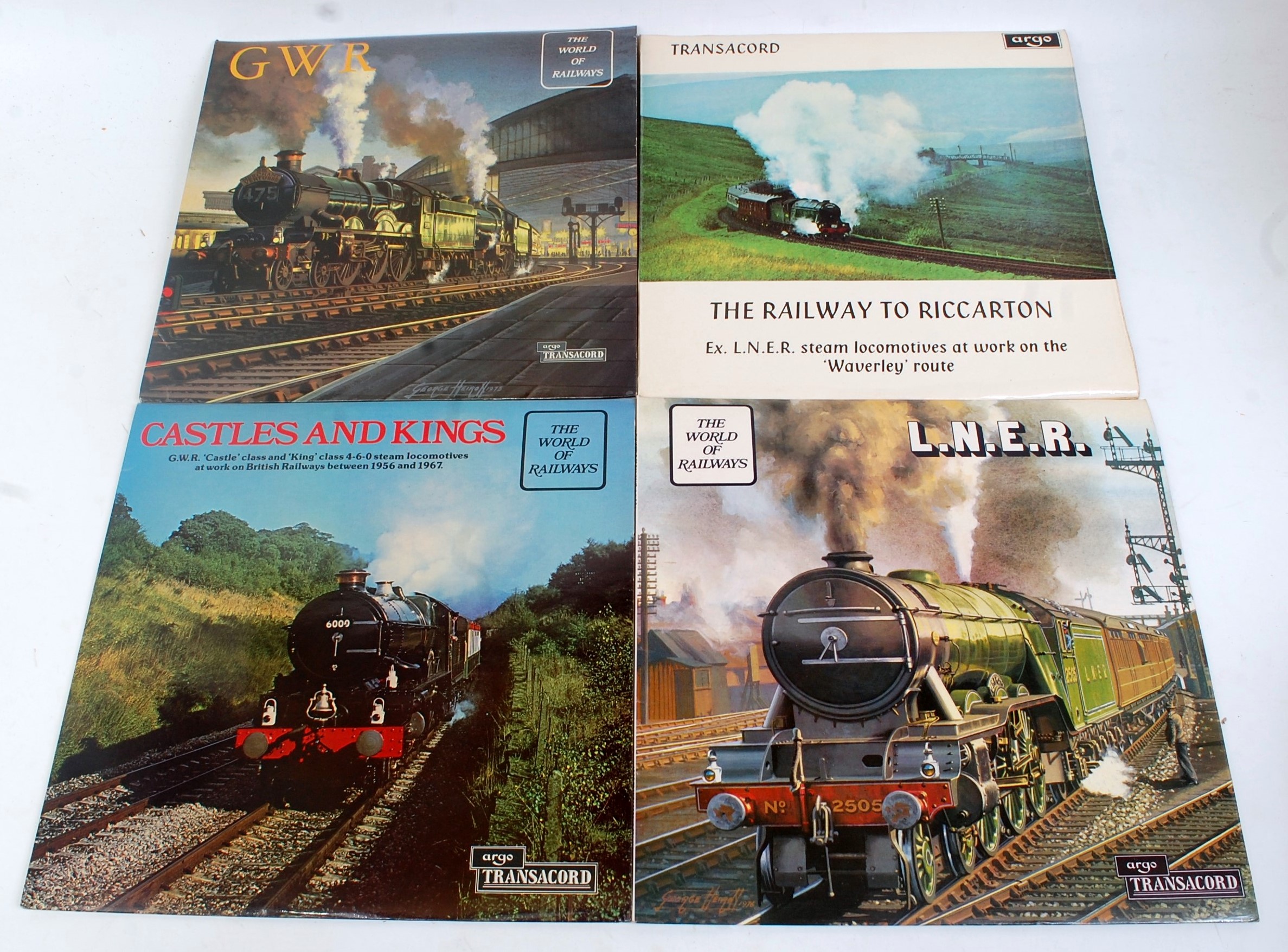 A collection of The World of Railways and Argo Transacord Records, together with a quantity of