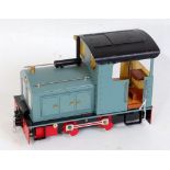 Battery operated metal G-scale 0-4-0 diesel outline loco with speed controller, forward and
