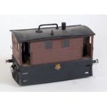 Plastic kit built 0-4-0 tram loco BR brown and black livery no. 68083 finescale wheels, can motor,