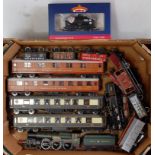 Mixed Hornby & Bachmann items BR black M7 tank engine GWR "Windsor Castle", 2 lighted Pullman