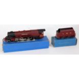 A Hornby Dublo 'Duchess of Atholl' engine and tender has been converted to 2-rail and chassis