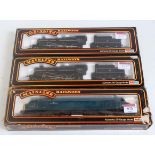 Three Mainline locos:- two 37052 standard class 4, 4-6-0's black loco and tender BR 75006 (G-BG)