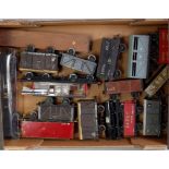 Large tray 17 assorted mainly wooden or kit built wagons (a/f)