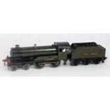 Bassett-Lowke Prince Charles clockwork loco and tender totally repainted and amended as 'The