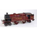 Hornby electric bodied 4-4-2 tank loco, total repaint maroon as Metropolitan 110 fitted with non-