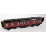 Exley for Bassett-Lowke maroon LMS K5 corridor kitchen car No. 41116 - small touching-in to sides