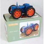 A Universal Hobbies No. UH2787 1:16 scale model of a County Super 4 1961 tractor, comprising blue