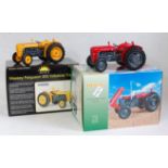 A Universal Hobbies 1:16 scale boxed tractor group to include a Massey Ferguson MF35X together