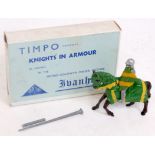 Timpo, Ivanhoe Knights in Armour KN59 'Philip de Malvoisin', lead mounted figure green/yellow with