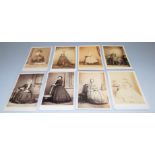 A collection of Victorian photographic cards, from various studios, all being portrait sittings