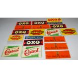 A small collection of 0 gauge railway advertising signs to include Wills Gold Flake Cigarettes and