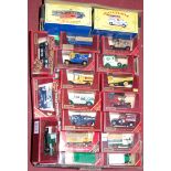 Two trays containing a quantity of Matchbox Models of Yesteryear boxed diecast examples to include a