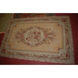 A French floral embroidered tapestry wall hanging, 175 x 118cm