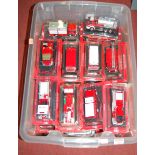 One box containing a large quantity of boxed and carded Del Prado 1/64 emergency services vehicles