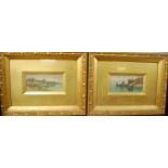 Charles L Saunders 1855-1915 - set of three coastal and river scenes, watercolours, each signed
