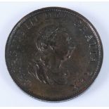 Great Britain, 1799 half penny, George III bust facing right, rev; Britannia seated facing left with