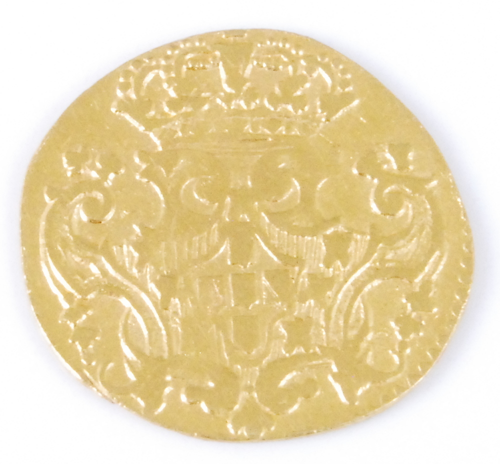 Portugal, 1746 gold 1/2 Escudo, John V laureate bust with date below, rev; crowned arms. (1) - Image 2 of 2