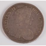 England, 1679 Crown, Charles II fourth laureate and draped bust right, rev: crowned cruciform