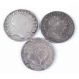 Great Britain, Three Maundy Money 3d coins to include George III, 1762, 1763 and 1820. (3)