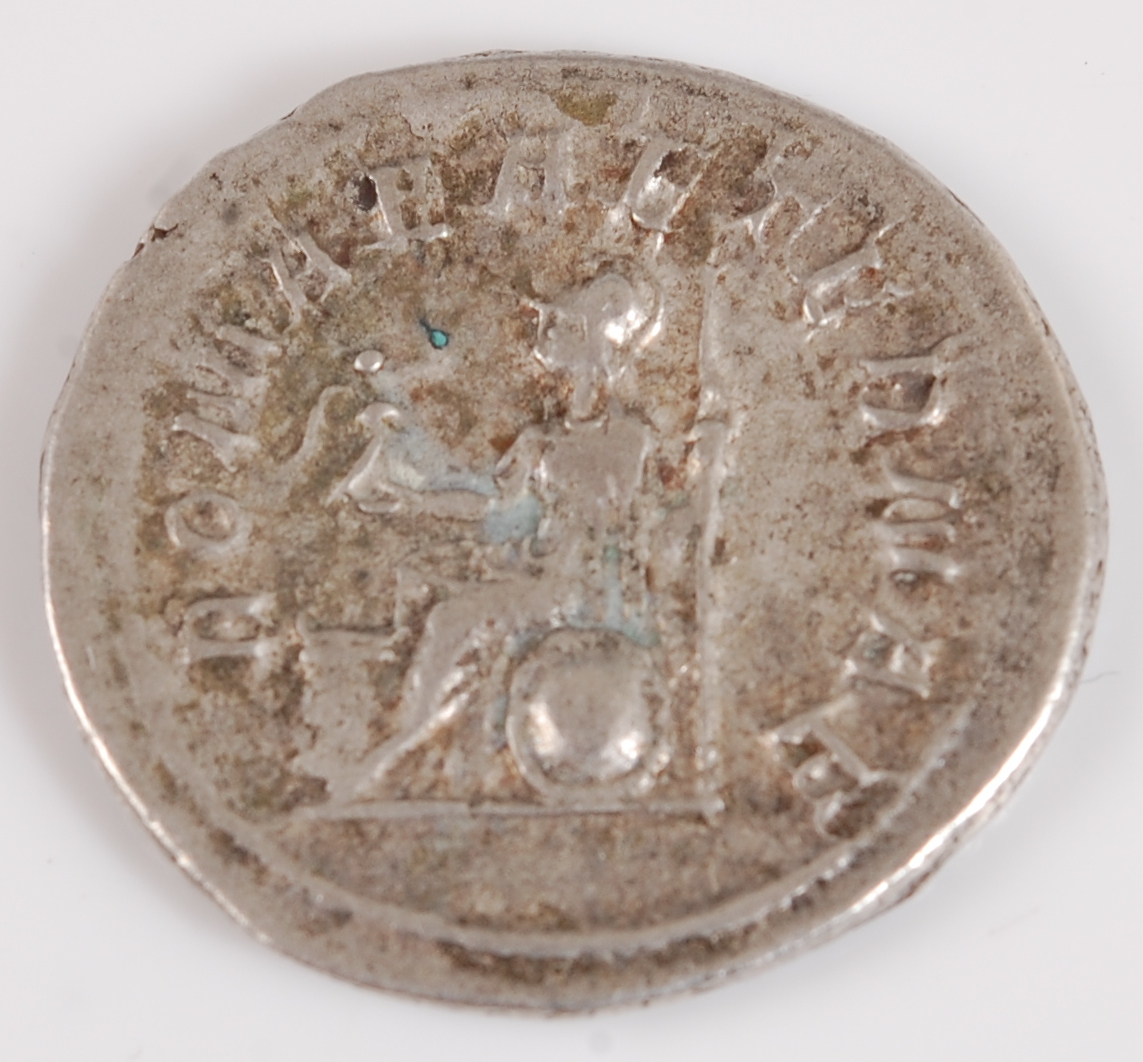 Roman, Phillipus I, 244-249 AR Antoninianus, draped and cuirassed bust right, rev; Roma seated - Image 2 of 2