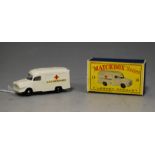 A boxed Lesney Matchbox Series 14 Lomas ambulance (box a/f)