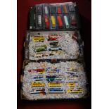 Three boxes of assorted diecast toy vehicles, to include mainly London Transport related buses by