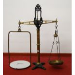 A Josiah Fisher & Sons of Banham large Victorian brass and cast iron shop scales