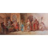 Charles Cattermole (1832-1900) - Pleading for mercy at the Royal Court, watercolour, signed lower