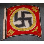 A German Nazi Party Fuhrer Standard flag, stamped to the lanyard St.d.Fuhrers and dated 1936, 80 x