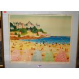 Contemporary school - beach scene, limited edition print