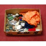 One box containing a quantity of various Action Man and similar clothing and accessories, to include