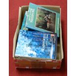 A box of Natural History related books, to include Birds of the World Waterfowl, Rainforest Light