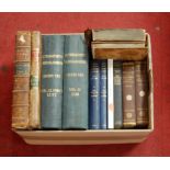 A box of miscellaneous books, to include Legal Decisions affecting Bankers vols 5 & 7, Letter and