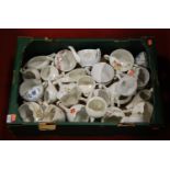 A box of assorted Victorian and later childs feeding cups and gravy boats etc