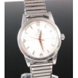 A 1950s gent's Omega Seamaster steel cased automatic wrist watch having a calibre 351 automatic "