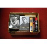 A box of miscellaneous mainly hardback art related biography books, to include Nureyev His Life by