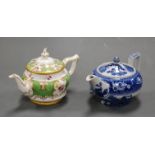 A Victorian Wedgwood bachelors teapot, transfer decorated in the Fallow Deer pattern; together
