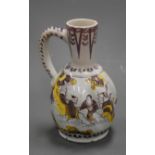 An 18th century Dutch delft bottle vase, of wrythen form, h.20cm