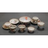 A collection of 18th century and later porcelain teawares, to include tea bowls, teacups, saucers,