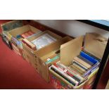 Five boxes of miscellaneous books, to include three volumes of the Chambers Journal 1895-97, The