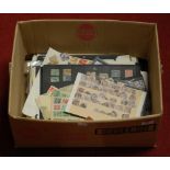 A box of miscellaneous loose stamps to include Great Britain 1d lilac, 1935 Silver Jubilee etc